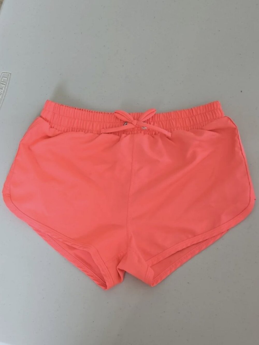 art class Neon Coral Drawstring Girl Athletic Shorts